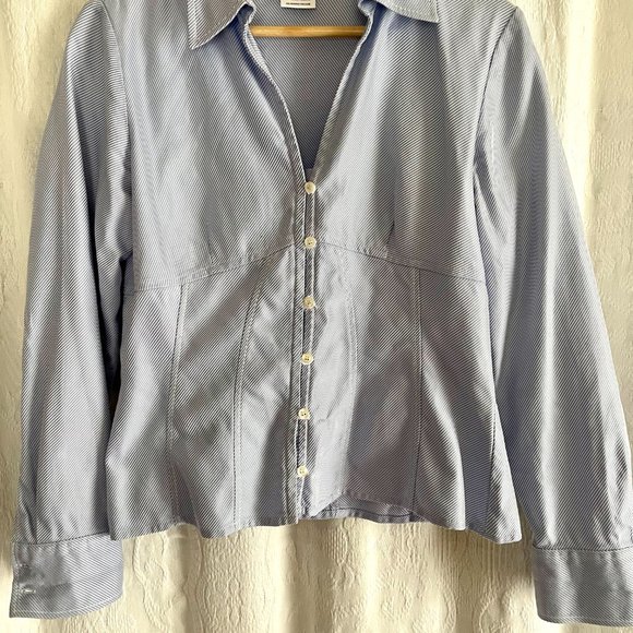 Pinstriped Button Down Long Sleeve Shirt - Picture 3 of 7